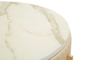 Comodino Toeletta con Puff Pok Ø52x70 cm in Pino e MDF e Spugna e PU e Metallo      