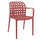 Sedia da Giardino Sharon 58x57,5x82,5 h cm in Polipropilene Rosso