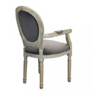 Poltrona Constance in Velluto Taupe 55x46x96 h cm in Legno Tortora