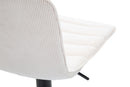 Sgabello Bar High Bianco 43x49,5x85,5 cm in Ferro e Compensato e Spugna e Poliestere Nero e Bianco      