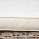 Cuscino per Lettino prendisole 188x53x8 cm Rivestimento in Poliestere Bianco Crema