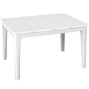 Tavolino da Caffè da Giardino 70x53x39 cm Bianco in PP Crema      