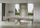 Tavolo Allungabile 180/440x90 cm Volantis Premium Cashmere Gambe Multicolore 4/B      