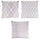 Set 3 Cuscini Decorativi 45x45 cm in Poliestere VdE Tivoli 1996 Charleston