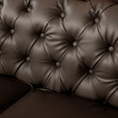Divano 2 Posti 170x81x77 cm in Similpelle Marrone
