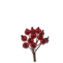 Set 24 Bacche Pirichanta Artificiali Larghezza 1 cm Rosso
