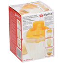 Ciotola Shaker e Mixer Miscelare Mescolare con Coperchio Separatore Uova in Plastica Giallo e Trasparente      