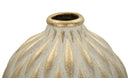 Vaso Pepitas Ø22x44 cm in Ceramica Grigio e Oro      