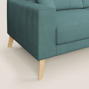 Divano 2 Posti 146x95x91 cm in Tessuto Petrolio