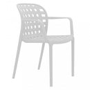 Sedia da Giardino Sharon 58x57,5x82,5 h cm in Polipropilene Bianca