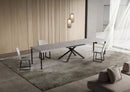 Tavolo Allungabile 130/390x90 cm Niket Cashmere Gambe Antracite      