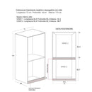 Mobile Lavanderia a Colonna per Lavatrice e Asciugatrice con Ante 70x70x174A cm in Nobilitato Unika Grigio Cemento