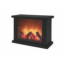 Camino Decorativo 27,5x11,5x20 cm in Plastica Nero