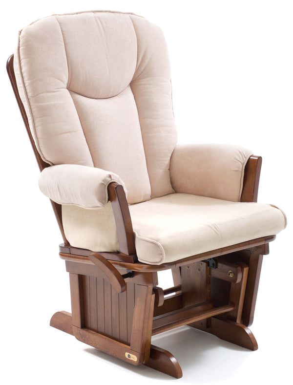 Poltrona a Dondolo in Legno Massello con Cuscino Dorothy Beige acquista