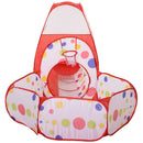 Tunnel 3 in 1 Gioco per Bambini 290x120x90 cm 