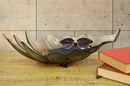 Svuota Tasche Leaf 46x24x13 cm Vetro Marrone Chiaro