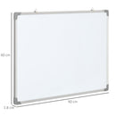 Lavagna Magnetica Bianca 90x60x1,8 cm con 4 Pennarelli 1 Gomma e 10 Magneti Inclusi