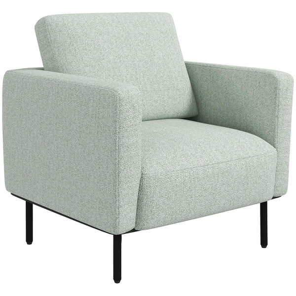 sconto Poltrona 79x76x65 cm in Tessuto Effetto Lino Traspirante Grigio