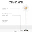 Lampada da Terra Ø40x160 cm Attacco G9 Oro e Nero