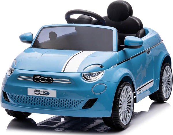 Macchina Elettrica per Bambini Licenza Fiat 500 12V con Telecomando Azzurro Seconda Scelta sconto
