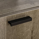 Mobile Credenza 2 Cassetti 1 Anta 80x41,5x58 cm in Legno e Metallo