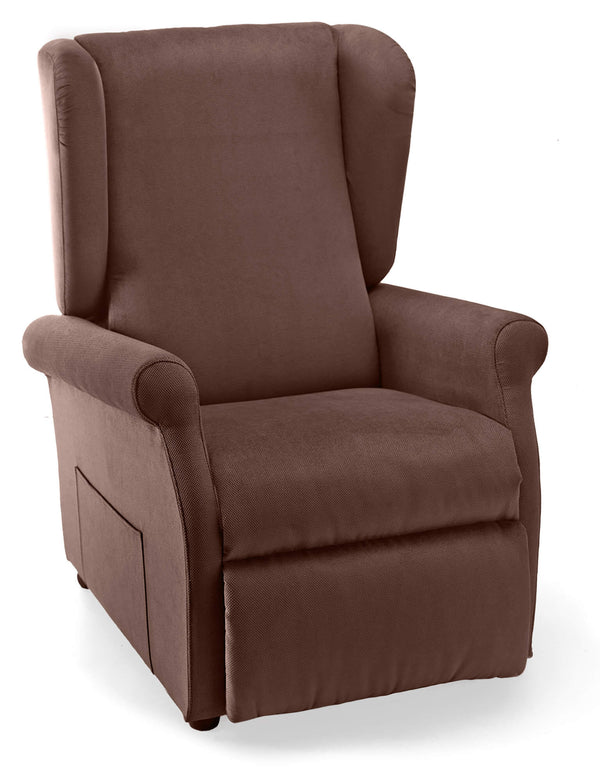 Poltrona Alzapersona Elettrica 2 Motori 75x107x84 cm in Tessuto Dispositivo Medico 1 Marrone acquista