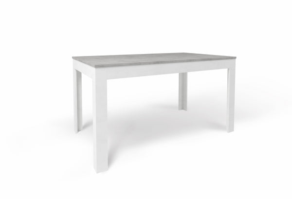 Tavolo Allungabile 140/00x80x75 cm Cemento e Ossido Bianco acquista