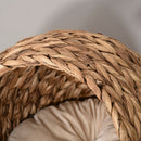 Cuccia per Gatti Rialzata con Cuscino 50x42x60 cm in Giacinto d'Acqua e Ferro Marrone