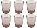 Set 6 Bicchieri Ø9x10 cm in Vetro Soffiato Villa d'Este Home Tivoli Cancun Lilla