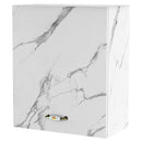Pensile da Cucina Armadio Sospeso da Parete Anta Singola in  Legno Bianco Effetto Marmo      