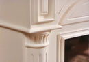Camino Elettrico da Pavimento 102x120x33 cm Effetto Fiamma 1500W Lisbona mini Bianco