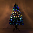 Albero di Natale Artificiale 120 cm 130 Rami in PVC con LED Verde 
