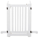 Cancelletto di Sicurezza Pieghevole per Animali Domestici 155x35,5x76 cm in MDF Bianco
