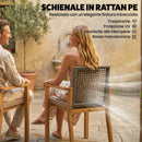 Set 2 Sedie da Giardino 59x55x86 cm con Cuscini in Legno di Acacia Grigio Chiaro      
