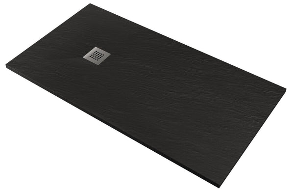 acquista Piatto Doccia in Pietra Pedrinelli Ardesia Stone Side Grigio Antracite Varie Misure