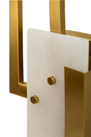 Lampada da Muro Cube 15x8x33 cm in Vetro e Ferro Oro      