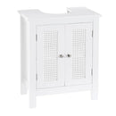 Mobile Sottolavabo da Bagno Sottolavello in Legno Bianco con Mensola 48x30x60 cm