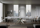 Tavolo Allungabile 140-400x90x77 cm Volantis Bianco Frassino Telaio 4A 