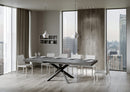 Tavolo Allungabile 200-304x90x77 cm Volantis Cemento Telaio Antracite 