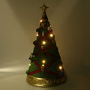 Albero resina con led rosso e verde cm Ø26,8xh46,3