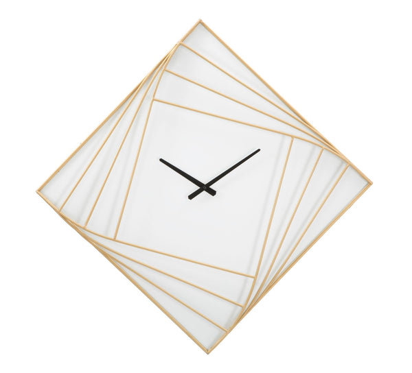 Orologio da Muro Oroy Line 85x6x85 cm in Ferro e Plastica Oro sconto