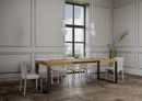 Tavolo Allungabile 120/380x90 cm Tecno Quercia Natura Gambe Antracite      