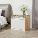Cassapanca Baule Rettangolare 62,4x40x51,5 cm in MDF Bianca