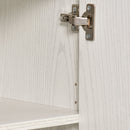 Mobile da Cucina Credenza con Ruote e Ripiano 60,4x40,3x97 cm in Legno Truciolare Bianco