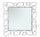 Specchio Chain Argento 84x2x84 cm in Ferro e MDF Argento