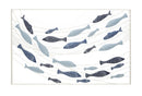 Pannello da Muro Pesci 96,5x1,5x61 cm in Ferro Multicolor      