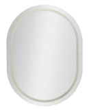 Specchio da Muro LED Simple Ovale 60x3,5x80 cm in Specchio Argento      
