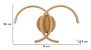 Lampada da Muro LED Double C 41x8,5x24 cm in Alluminio e Ferro e PVC Oro e Bianco      