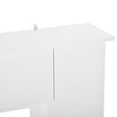 Cornice per Camino 107x18x100 cm in Legno MDF Bianco