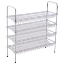 Scarpiera in Metallo con 4 Ripiani Regolabili 75x25x87 cm 